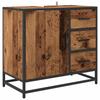 Bathroom Furniture Set with Drawers 3 Pcs Reclaimed Wood Effect Particleboard
