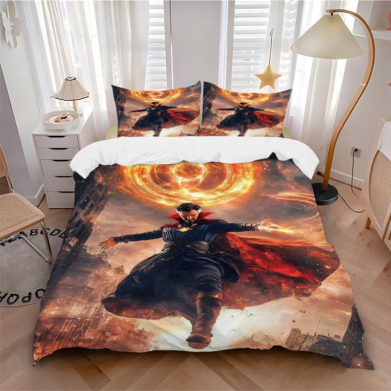 Doctor Strange Bedding 3 Piece Set HD Print Duvet Cover Pillowcases for Teens Adult Bedroom Decoration Christmas Gift