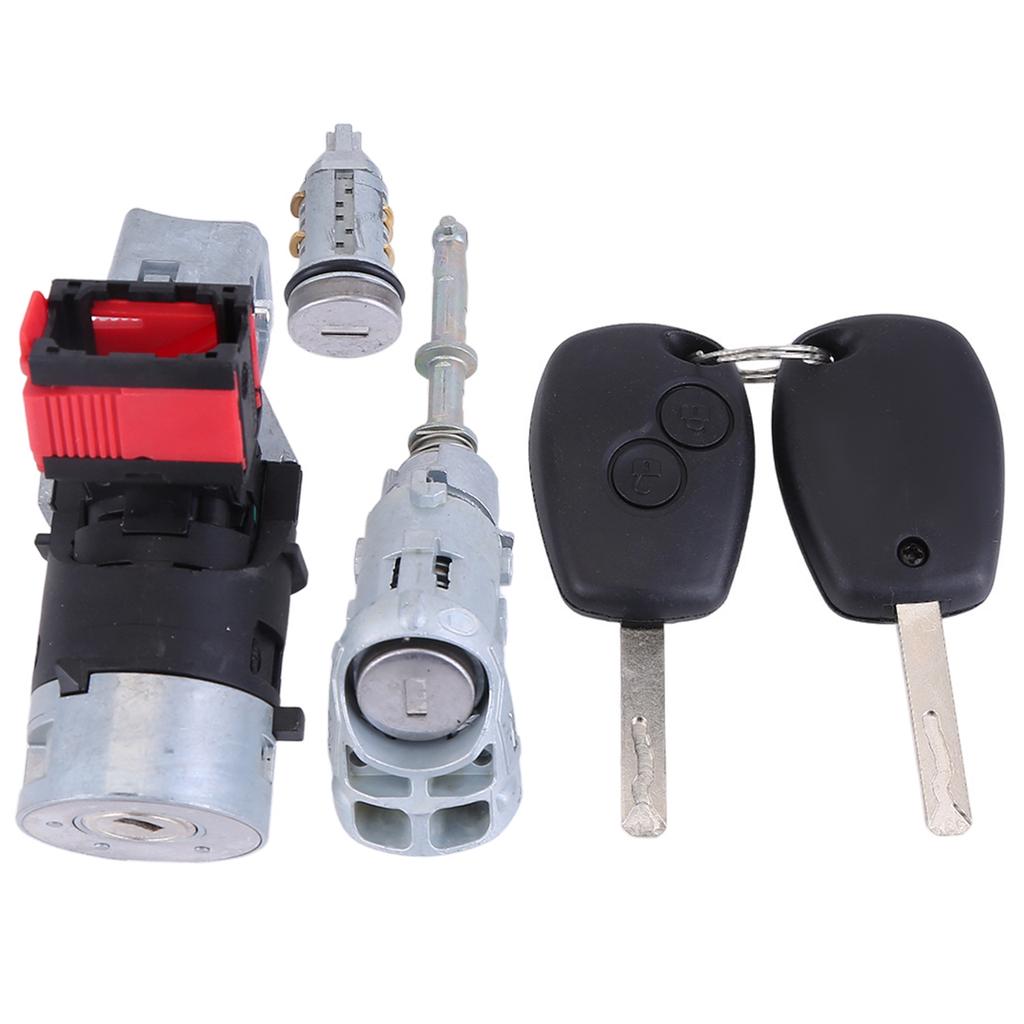 Car Door Lock Cylinder Kit with 2 Key Driver Side Compatible for Renault Kangoo II Master III 806012544R