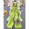 Bohemia Vacation Style Casual Loose High Waist Halterneck