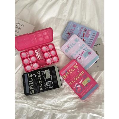 Creative American Style Double Contact Lens Case - Portable Eye Lens Box with Mirror and Tweezers - Simple and Cute Design