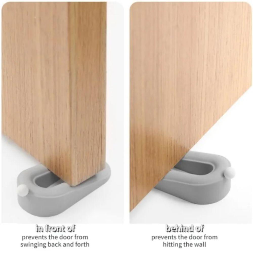 Removable Door Stopper Silicone Material Anti-Collision Stopper Rear Retainer Doorstops  For Carpet