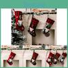 Charming Holiday Stockings With Rustic Red And Black Plaid Design For Christmas