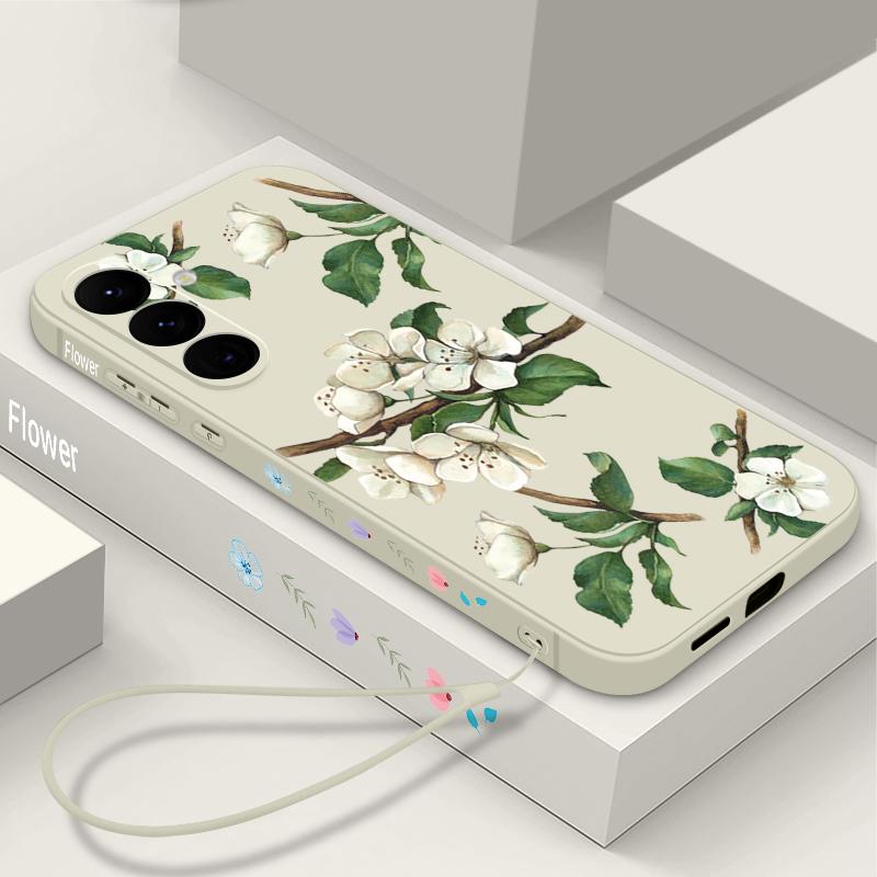 Cartoon Lucky Flower Case For Samsung S26 S25 Ultra S24 S23 S22 Plus S21 FE A15 A16 A17 A35 A36 A54 A55 A56 5G Soft Silicone Cover