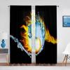 Yin Yang Trippy Psychedelic Art Tulle Voile Curtains for Bedroom Window Decor Living Room Sheer Curtains Blinds Organza Drapes