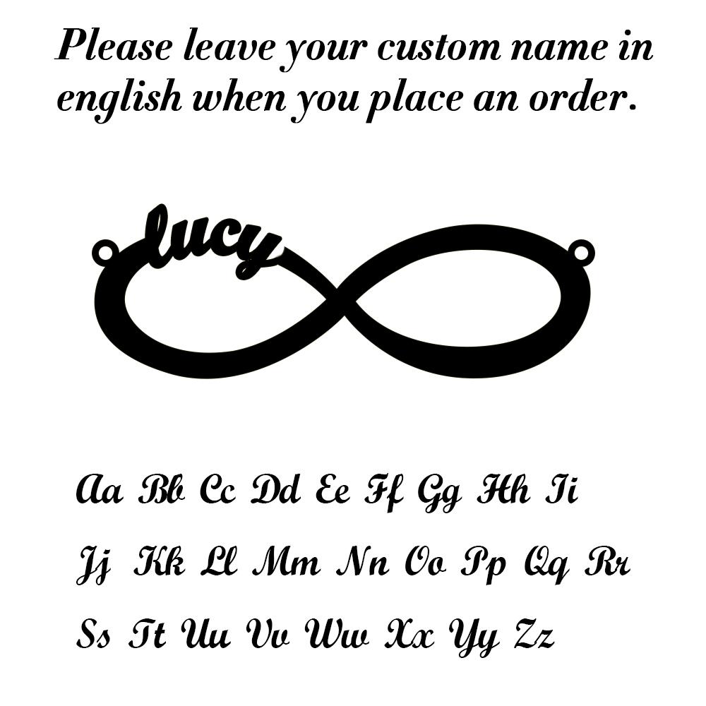 Lemegeton Custom Name Infinity Bracelet For Women Personalized Bangle Stainless Steel Jewelry Couple Bracelet Valentins Day Gift