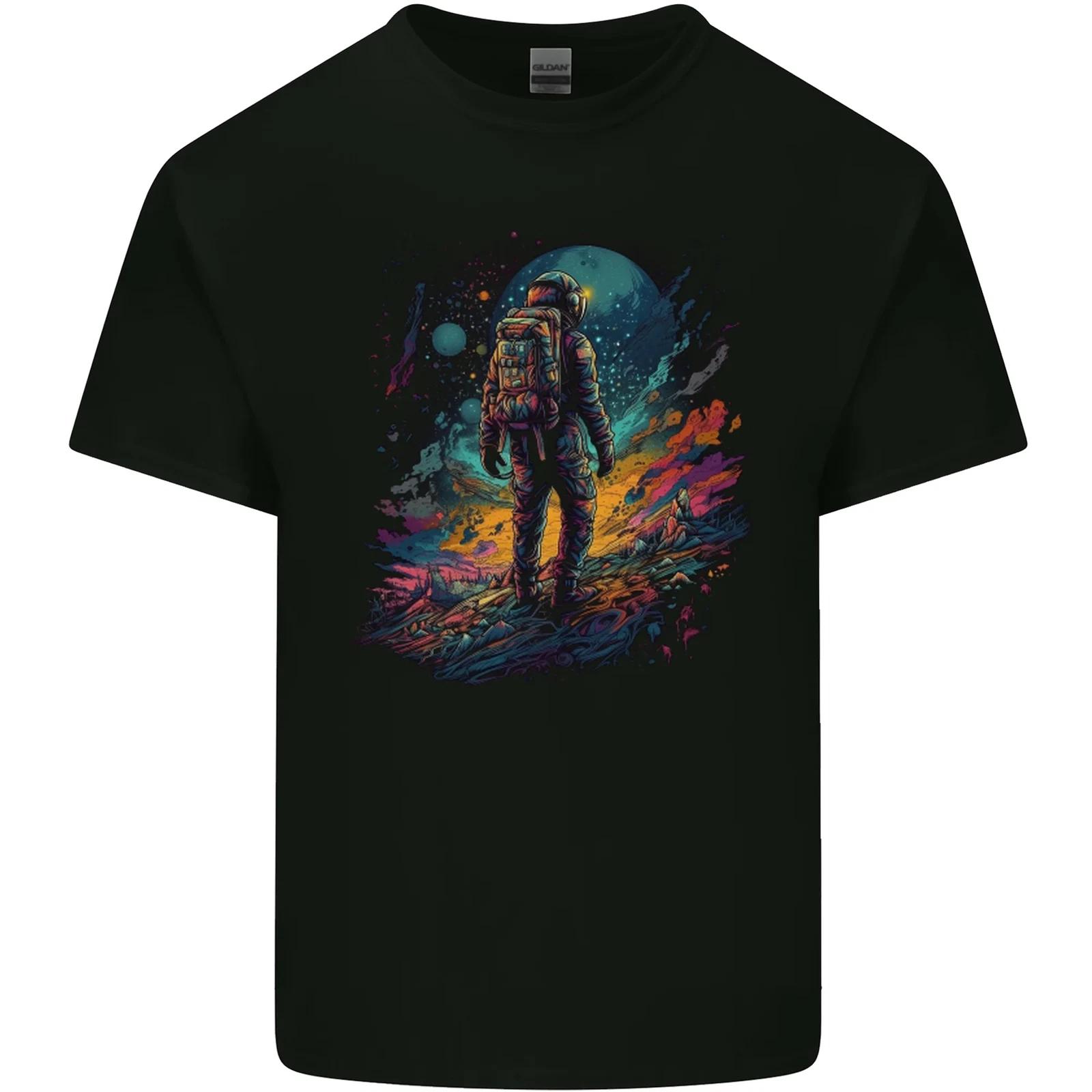 An Astronaut on an Alien Planet Spaceman Kids T-Shirt Childrens S