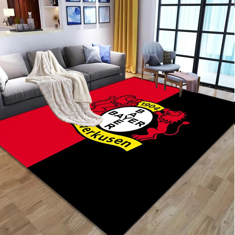Bayer 04 Leverkusen Muster Teppich, Indoor/Outdoor Matte, für Picknick, Spielzimmer, Schlafzimmer, Büro, Wohnzimmer, Heimdeko Teppich, Geburtstagsgeschenk