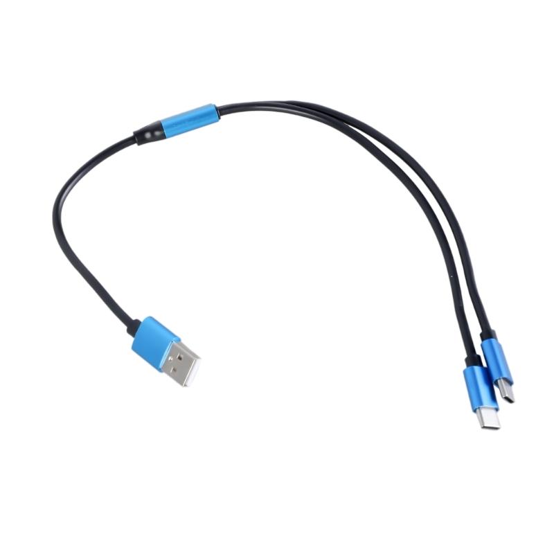 

USB A To Double Type C Splitter Cable With 480Mbps Data Transfer And 80W Charging Port Supported Efficient Data Line