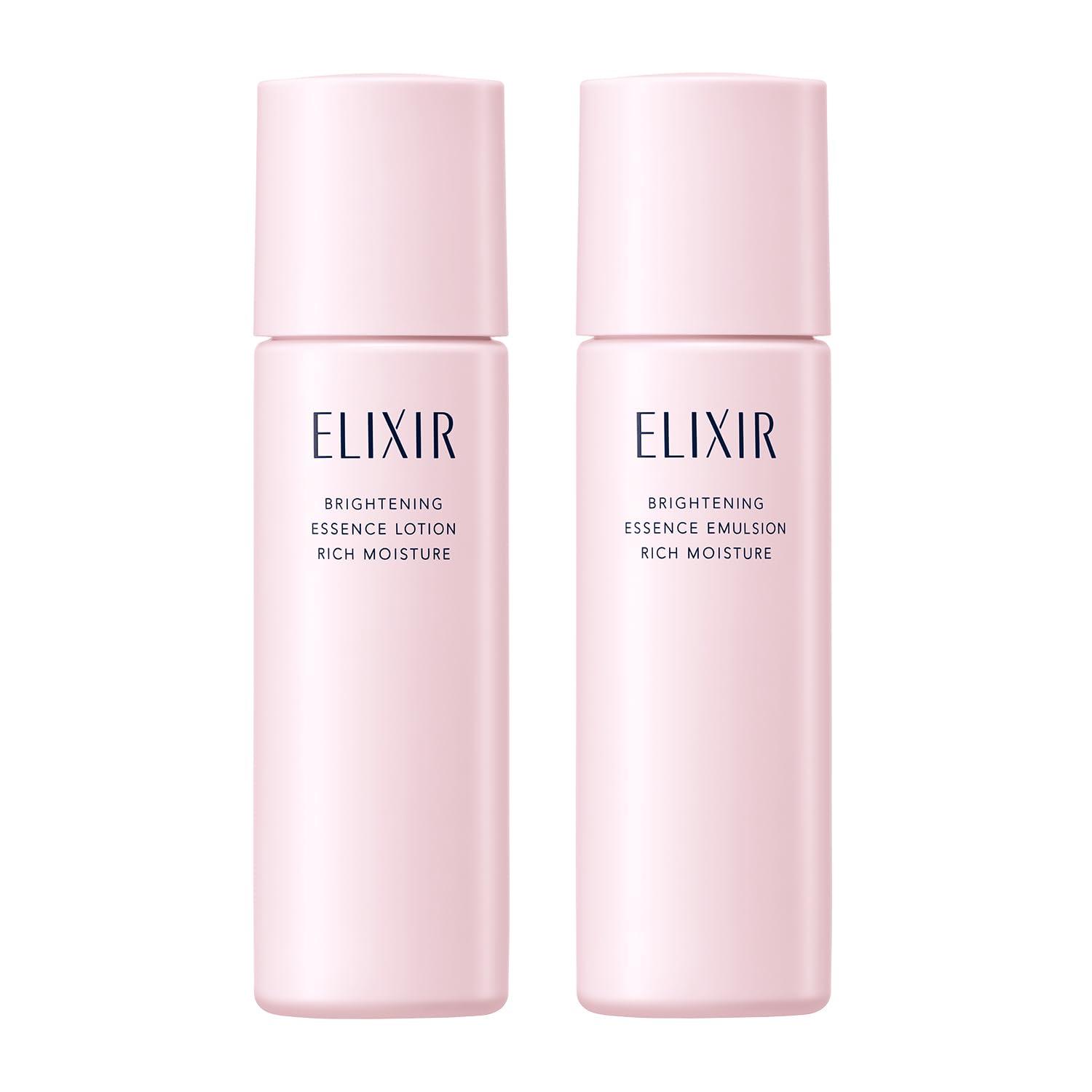 ELIXIR Brightening Trial Set Moist type ca 30mL+30mL milk lotion aqua floral scent