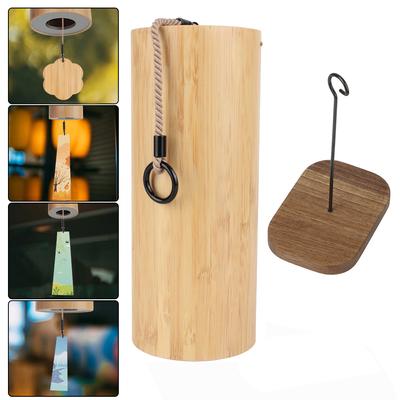 Musik-Glockenspiel, Bambus-Akkord-Windspiele, handgefertigt, hölzerne Windglocke, Boho-Windspiel-Akkord, für den Außenbereich, Heim, Terrasse, Garten, Dekoration