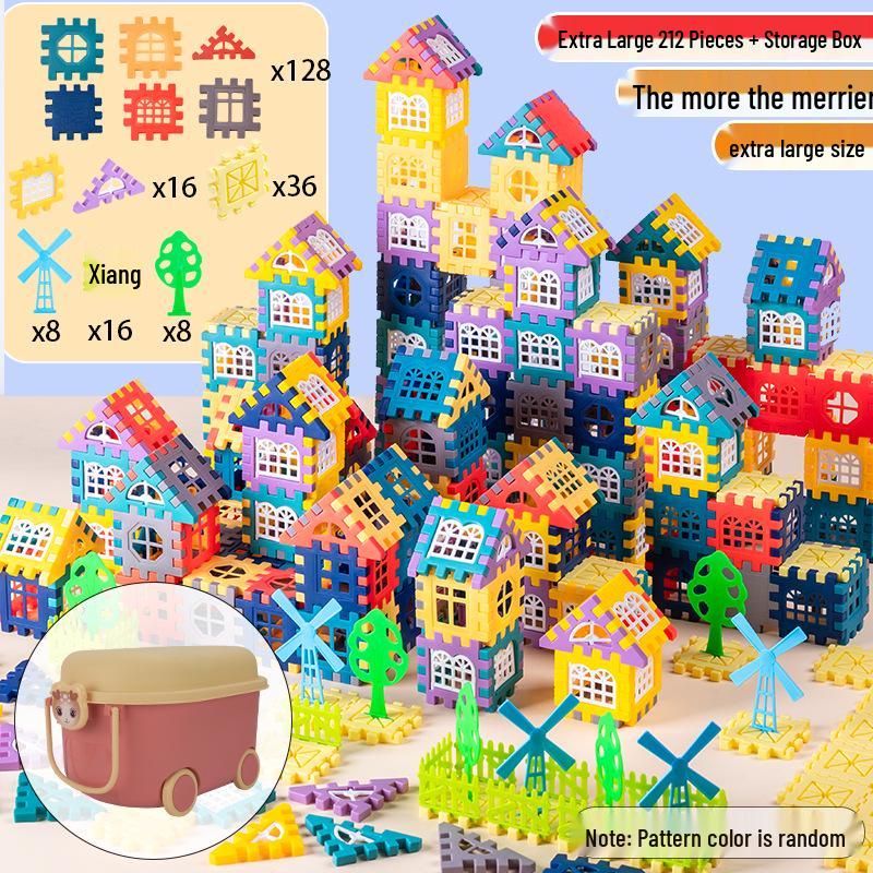 

Детский набор больших строительных блоков: Живописный дом с окнами и деревьями