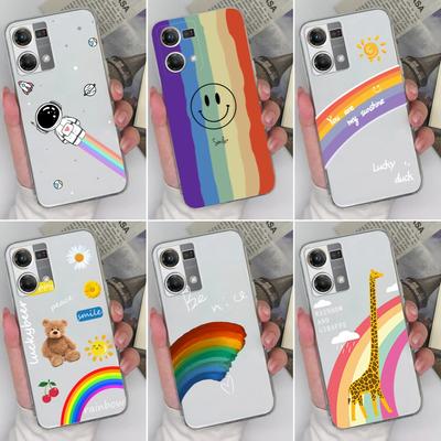Para OPPO Reno9 Reno8 T Reno7 Pro Realme 7 8 9 10 Pro Pro + C33 C35 C55 funda de teléfono Linda funda transparente de silicona suave arcoíris para OPPO Realme Coque