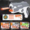 Pistol de jucărie cu glonț moale pentru copii Pistol manual Pistol Dart Blaster Colorat din plastic Lansator de modele de fotografiere cu cutie Cadou de aniversare pentru băieți