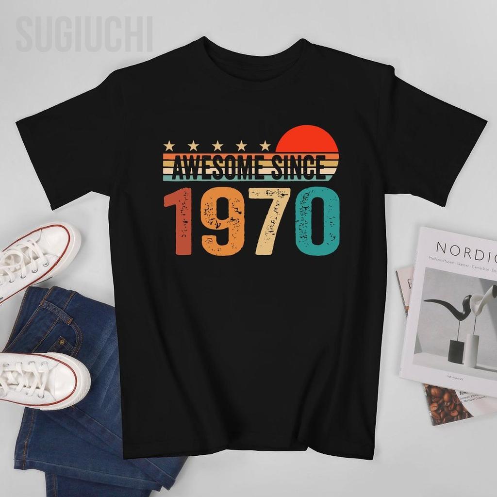 Vintage 1970 Legends Were Born In Retro 70s Style Birthday Unisex Tshirt Tees Tshirt Oneck T Shirts Unisex Clothing 100 Cotton