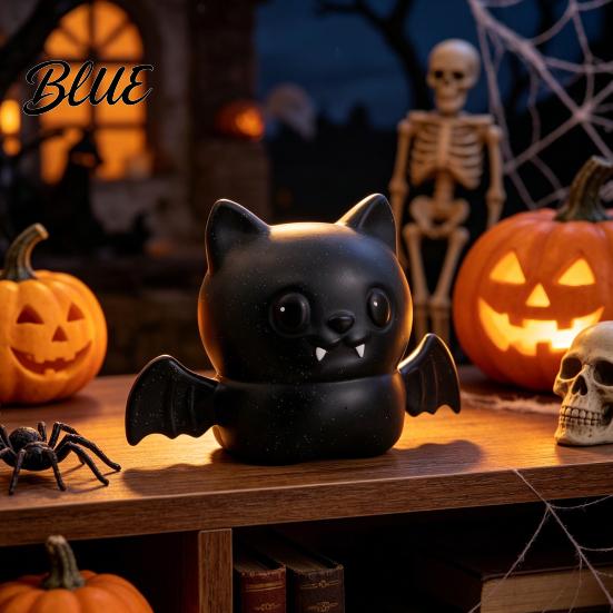 Halloween Sensory Fidget Glitter Bat Squeeze Stress Ball Soft TPR Slow Rising Toy Texture for Anxiety Relief Cute Decompression Decor Trick