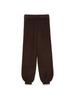 SALAD BAGUNI Frill Line Elastic Pants - Brown Pink