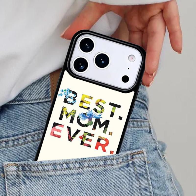Best Mum Ever Gift Love Phone Case for iPhone 16e 15 14 13 12 17 Pro Max Plus Air 17pro Cover Coque