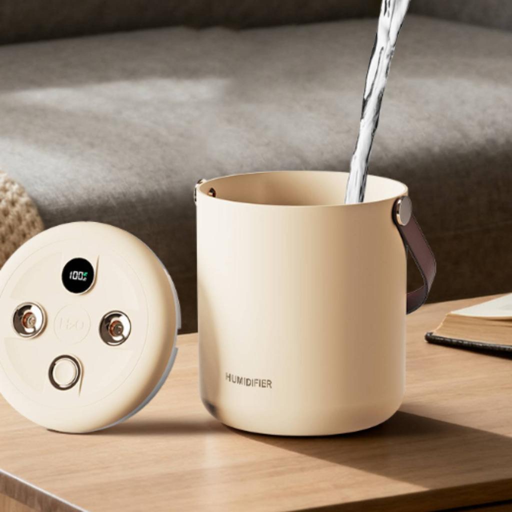 Digital Humidifier Large Capacity USB Desktop Humidifier Night Use Auto Shut-Turn off for Bedroom, Office