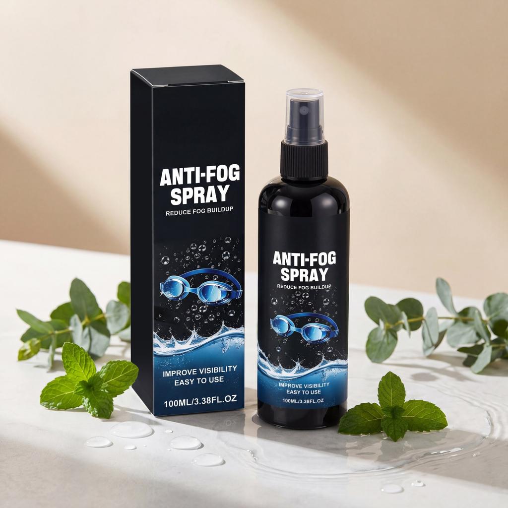 Anti Fog Spray for Glasses Goggles and Masks 100ml Clear Solution to Reduce Fog Build Up and Improve Visibility Easy to Use Spray Bottle