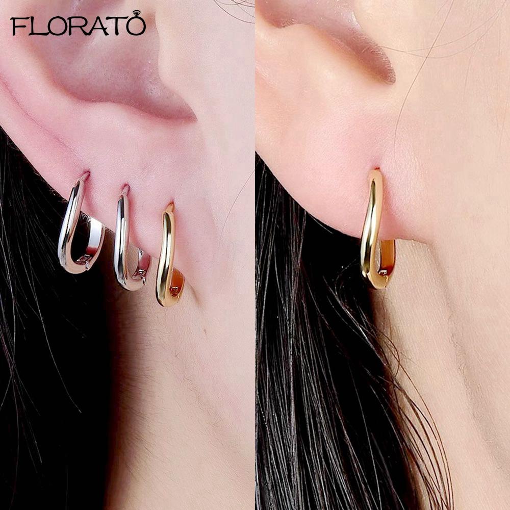 925 Sterling Silver Needle Luxury 18K Gold-color Hoop Earrings for Women Fashion Zircon Earrings Wedding Fine Jewelry Wholesale