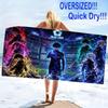 Bluelock Print Beach Towel, Large Soft Quick Dry Towel for Beach Camping Swimming
