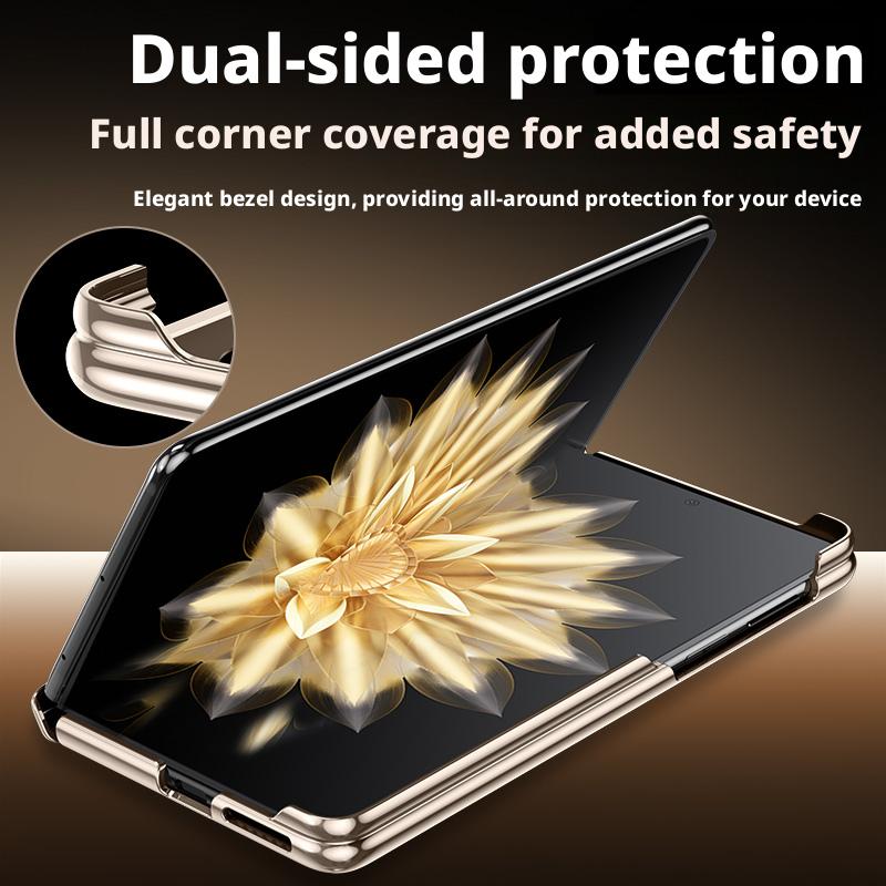 Para Honor Magic V6 Funda de Cuero Nappa Correa de Agarre para Dedos Soporte 2 en 1 Eje de Bisagra de Rebote Automático Protección de Lente de Cámara Cubierta Chapada