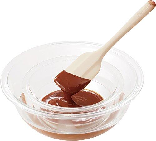 iwaki Heat-Resistant Glass Basic Bowls, Set of 3, Large, Medium, and Small, 1500ml, 900ml, and 500ml, KSKC-BO-3