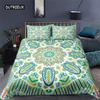 Ethnic Bohemian Mandala Duvet Cover King Queen European Flowers Vintage Bedding Set Geometric Retro Style Polyester Quilt Cover