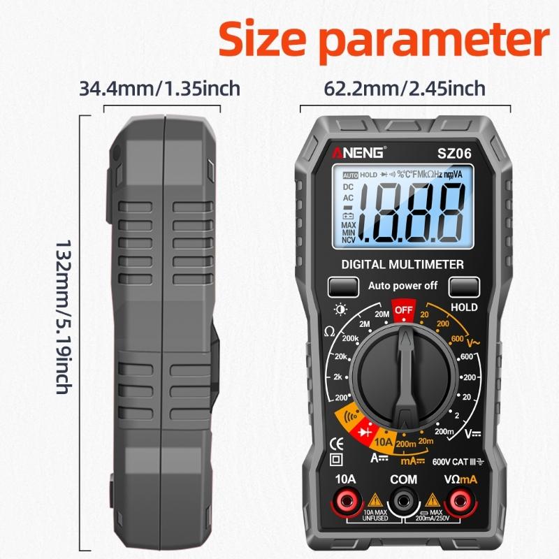 Digital Multimeter Pen Meter USB Charge Voltmeter Auto Ranges Voltage Tester Backlight Flashlight Sensitivity Adjustable