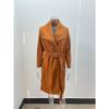 French-Inspired Wool Wrap Coat 2025 - V-Neck Single Breasted Coatigan W/ Cinched Belt, Tailored Fully Lined Outerwear for Office To Gala