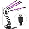 Lumină LED de creștere impermeabilă cu clip USB pentru plante de interior și răsaduri - Spectru complet, Iluminare temporizată