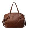 Fashion Large Capacity Women's Tote Bag Retro Solid Color Soft Leather Women Shoulder Crossbody Bag Luxury Travel Female Handbag