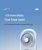 Desktop Dual Head Folding Fan with LED LCD Display & Hook - Portable Ceiling Fan with Night Light