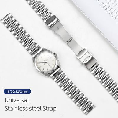 18/20/22/24mm Universelles Edelstahlarmband für Omega Seiko Schnellverschluss Uhrenarmband für Samsung Huawei gt5 Herren Damen Armband