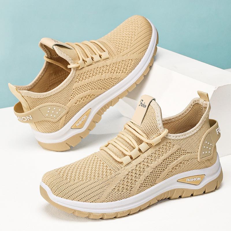 Women's shoes new mesh sneakers comfortable and breathable shoes women's soft-soled shock-absorbing running shoes simple single shoes