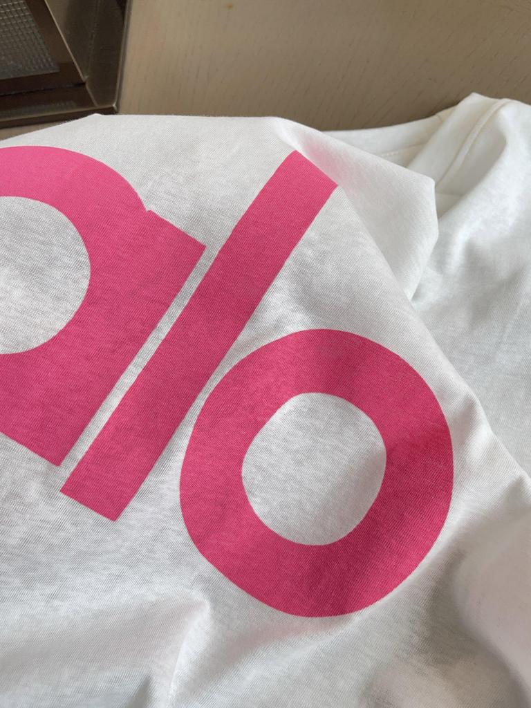 Camiseta de Manga Larga Unisex con Estampado de Letras Suelta de Cuello Redondo ALO Original Primavera 2026 - Hilo Doble de 300g