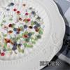 Charms per unghie con fiori 3D, charms per unghie con foglie in resina, perline in acciaio, forniture per nail art, decorazioni fai da te per unghie acriliche