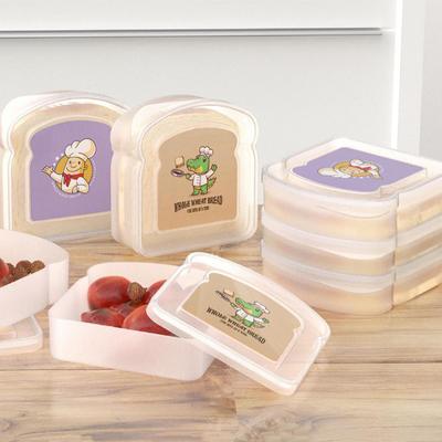 Tragbare Lunchbox in Toastform mit Deckel, Toastbrot-Sandwichbox, für Küche, Picknick im Freien, Bento-Box mit großem Fassungsvermögen