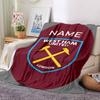 Custom Name Ipswich Town FC Crest Blanket for Couch & Bed, Plush Cozy Fuzzy Blanket Super Soft & Warm Blankets for Fall and Winter. 0908263