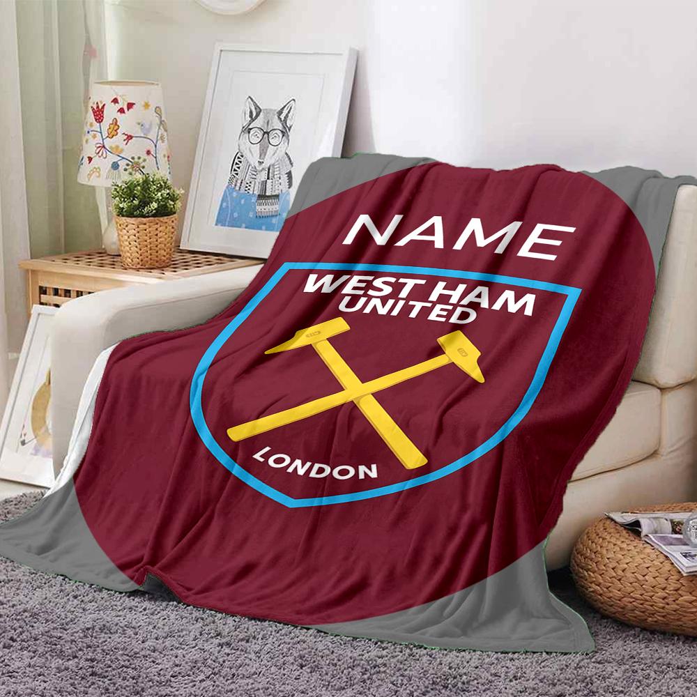 Custom Name Ipswich Town FC Crest Blanket for Couch & Bed, Plush Cozy Fuzzy Blanket Super Soft & Warm Blankets for Fall and Winter. 0908263