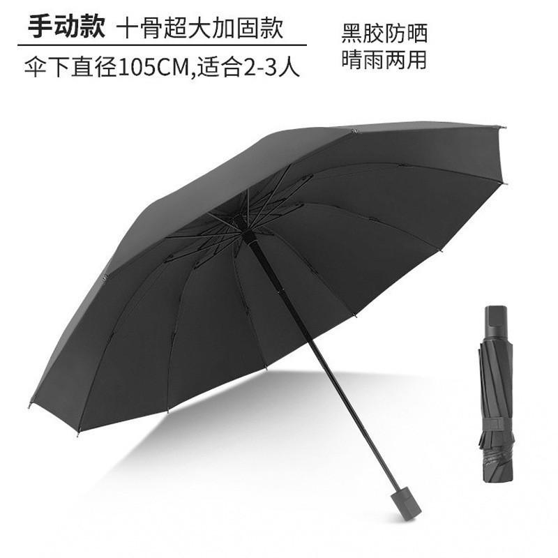 11 Bone Oversized Vinyl Bold Extension Rod Manual Reverse Umbrella Weather and Rain Can Be Printed LOGO Advertising Gift Umbrella
