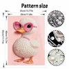 Pearl painting diy sticky diamond creative duck with pink glasses diamond painting kit living room hanging painting