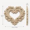 3D Printed Vintage Picture Frame Carved Flower Hollow Out Baroque Photo Frame Heart Shape Wall-mounted Wall Decoration