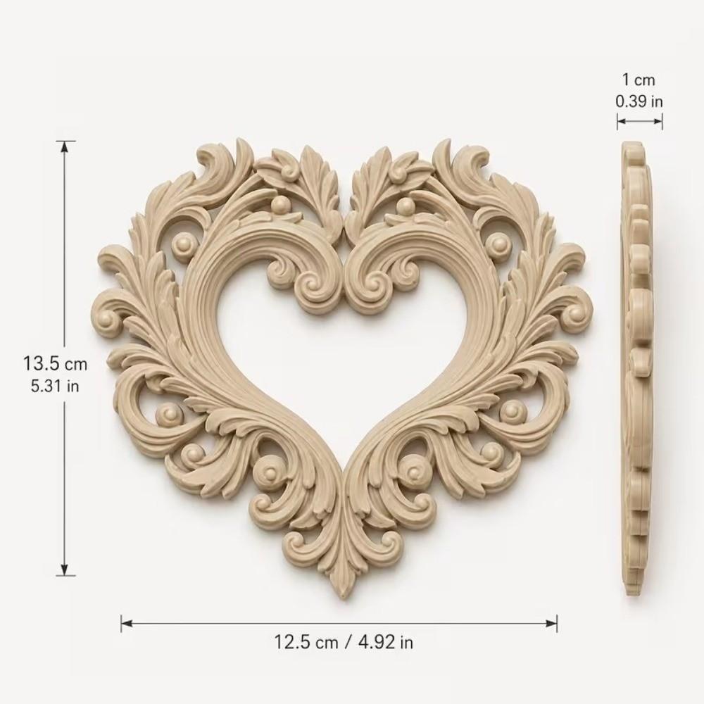 3D Printed Vintage Picture Frame Carved Flower Hollow Out Baroque Photo Frame Heart Shape Wall-mounted Wall Decoration