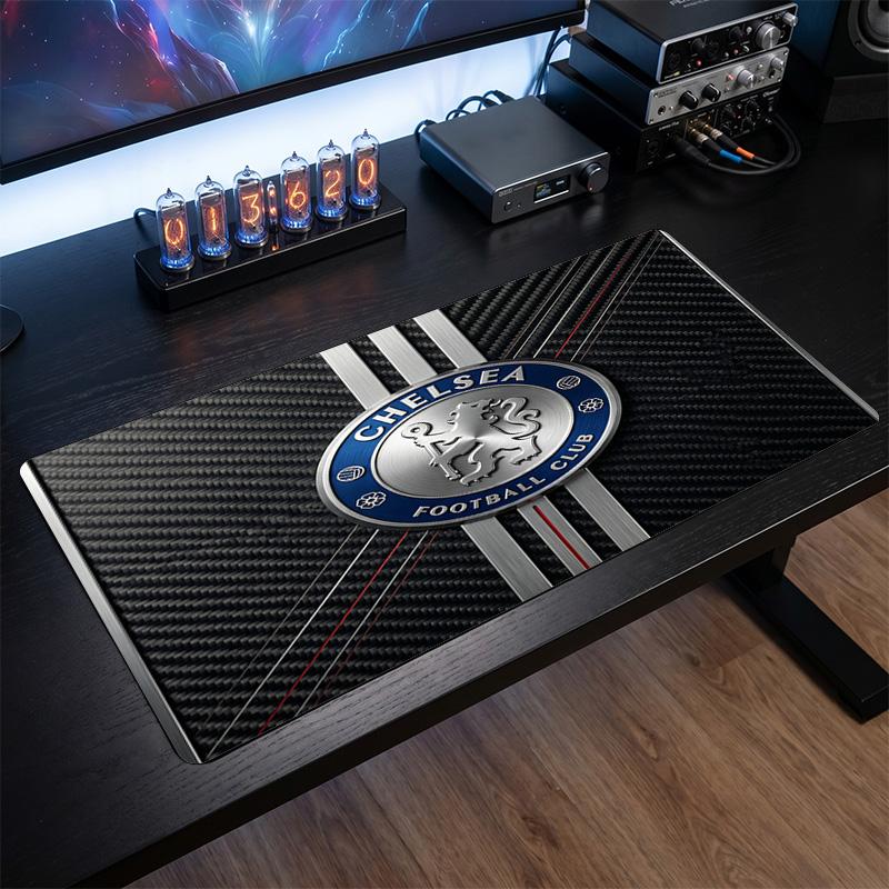 Alfombrilla de Ratón Grande Impresa del Chelsea FC, Alfombrilla de Escritorio para Gaming de Goma Suave Antideslizante para Decoración de Oficina, Portátil y Computadora