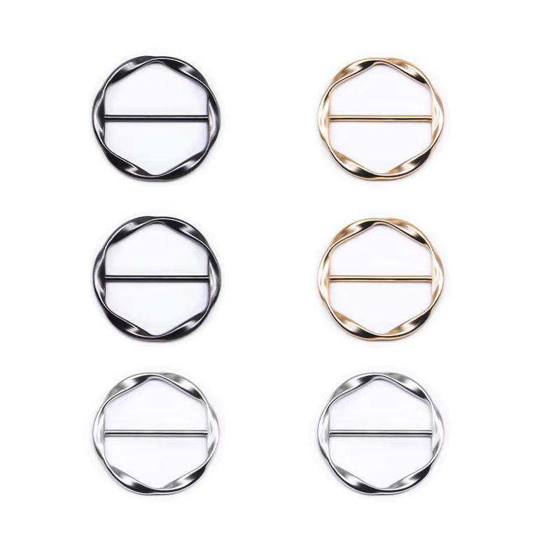 3/6ks Jednoduché Módní Kovové Spony Nastavitelné Spony na Roh Trička a Zapínání na Dekoraci Šátků pro Ženy Stylové Doplňky