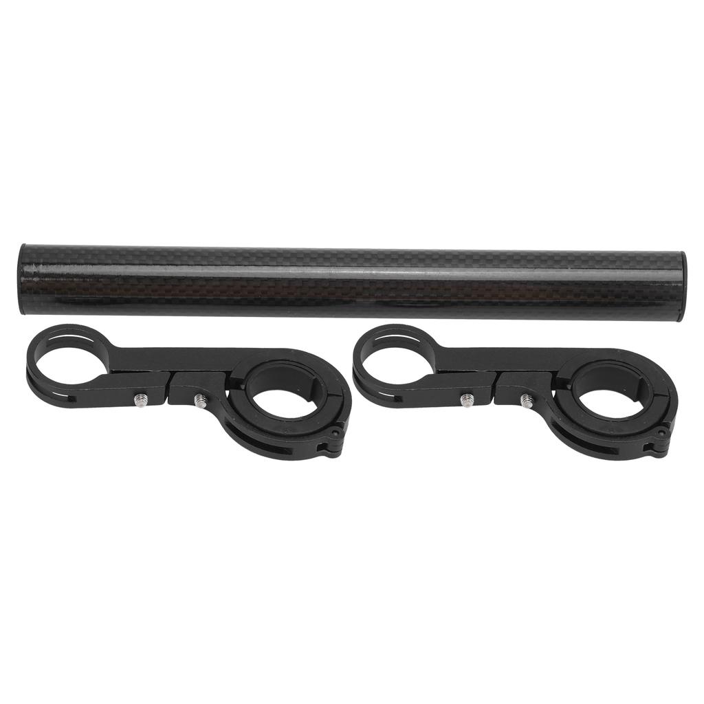 20CM Carbon Tube Bicycle Handlebar Extender Bracket Mount Bike Headlight Mount Bar StandBlack 20CM