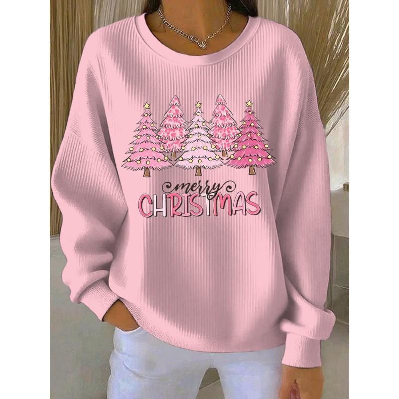 Christmas 3D Print Pullover Hoodie Womens Streetwear Loose Fit