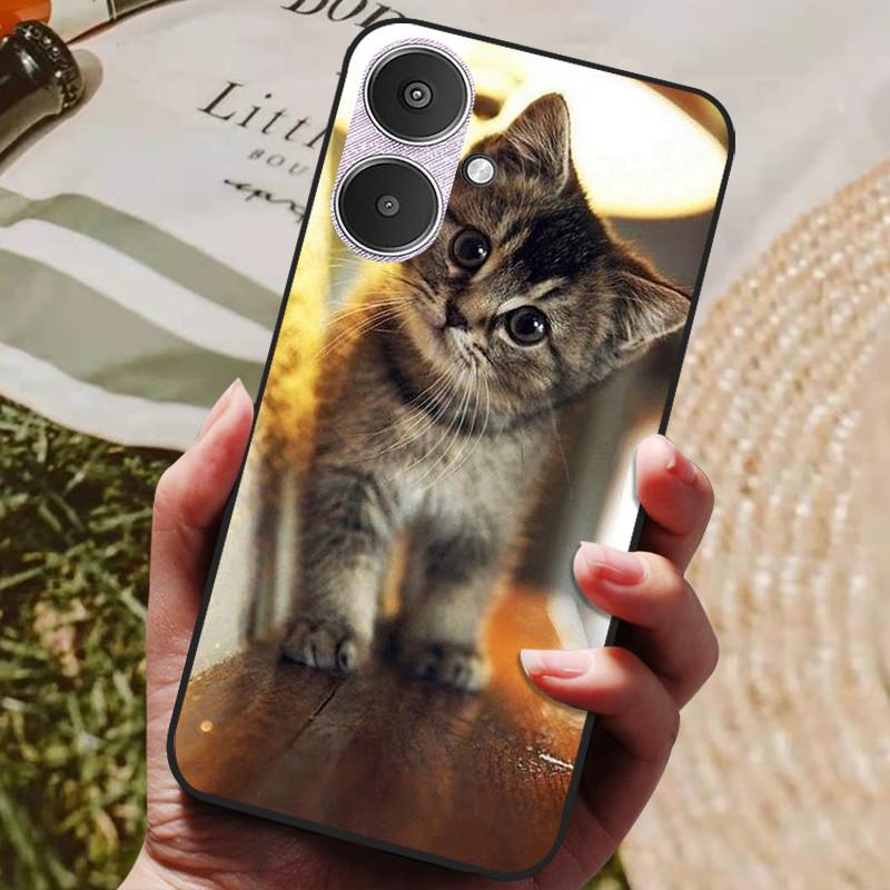 For Xiaomi Redmi 13C 5G Case Redmi13C Cool Painted Silicone TPU Soft Cover for Xiaomi Redmi 13C 5G Cases Black Protective Shells